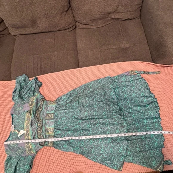 NWT Silk Boho Tiered Wrap Dress By Guru Sz Medium / Large - Picture 14 of 14